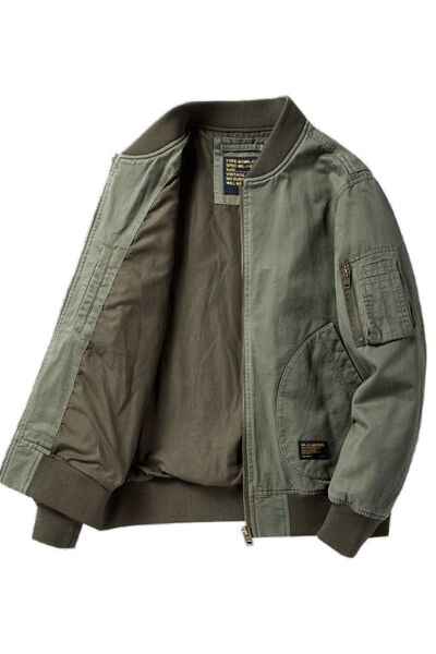 Men's Plus Size Zip Up Baseball Collar Bomber Jacket - Damned Threads
